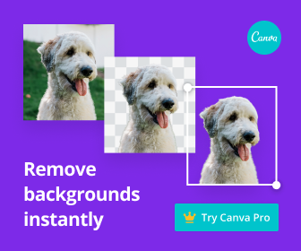 Remove Background on CanvaPro for Dog Walking Logo