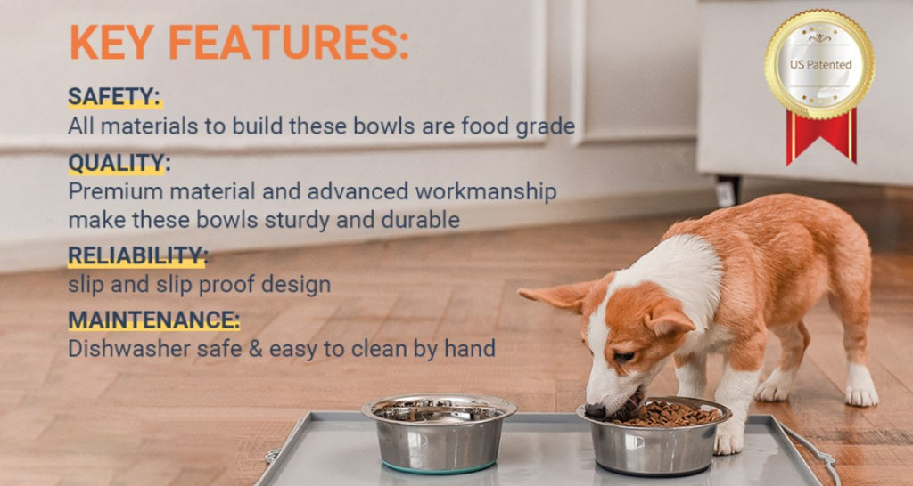 Pet Zone Designer Diner Adjustable Elevated Dog Bowls for Large